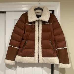Faux Fur Trim Puffer Jacket